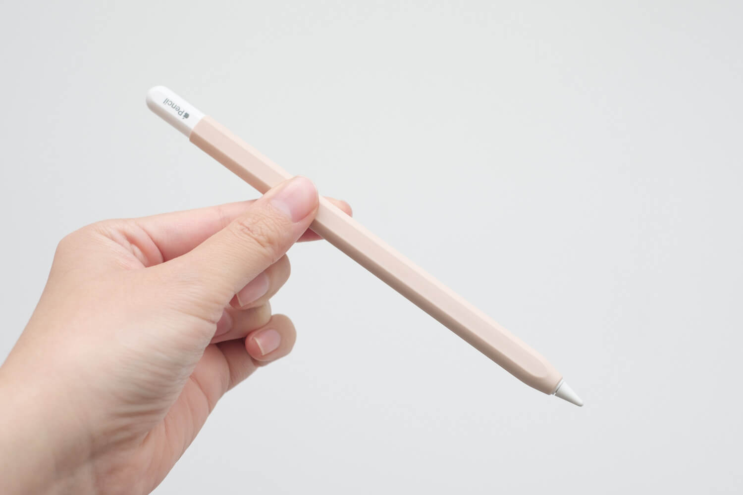AhaStyle 第二世代 Apple Pencil シリコン保護ケース ツートーン装着完了